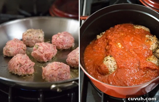 Ricotta-Stuffed Meatball Sandwich with Tomato Sauce 4 Ricotta Meatball Sandwich | The Little Epicurean