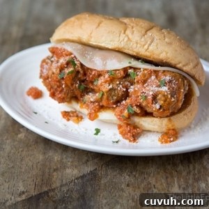 Ricotta-Stuffed Meatball Sandwich with Tomato Sauce 7 Ricotta Meatball Sandwich | The Little Epicurean