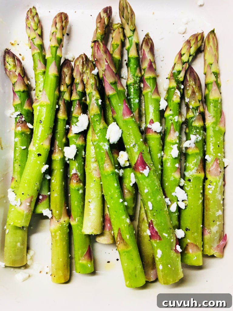 Crispy Air Fryer Lemon Feta Asparagus Recipe 3 Air Fryer Lemon Feta Asparagus