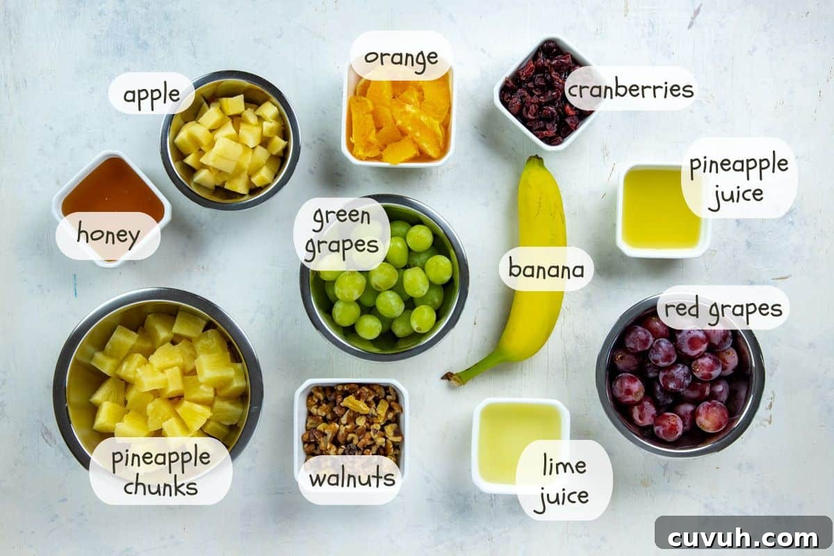 Individual ingredients measured out in individual containers and labeled.
