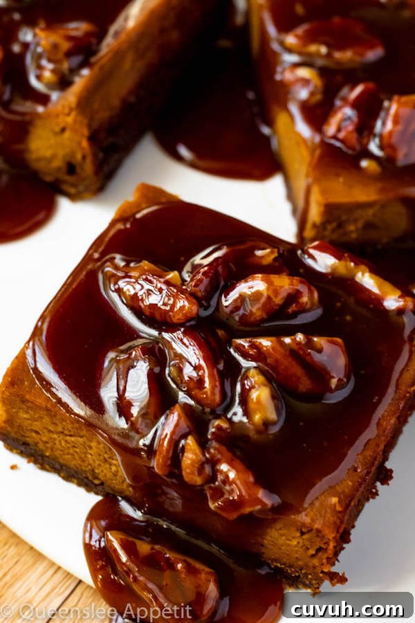 Pumpkin Pie Bars with Maple Pecan Praline Sauce Recipe 16 Pumpkin Pie Bars with Maple Pecan Praline Sauce