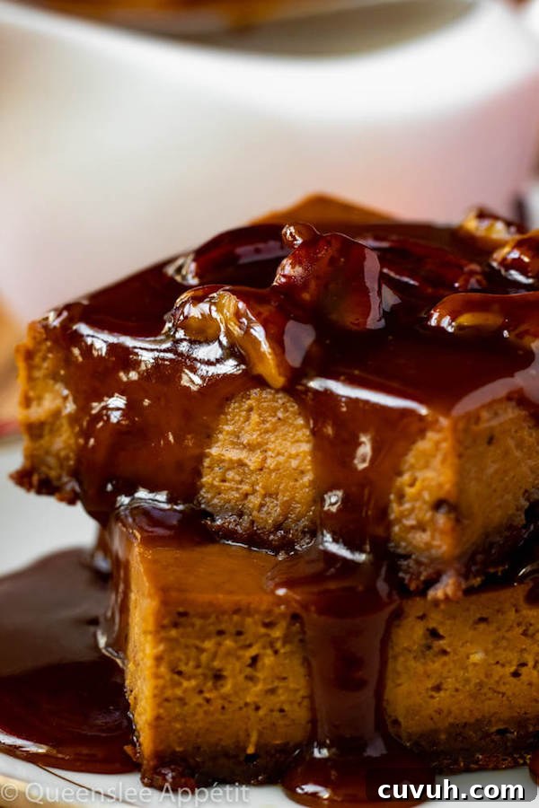 Pumpkin Pie Bars with Maple Pecan Praline Sauce Recipe 24 Pumpkin Pie Bars with Maple Pecan Praline Sauce