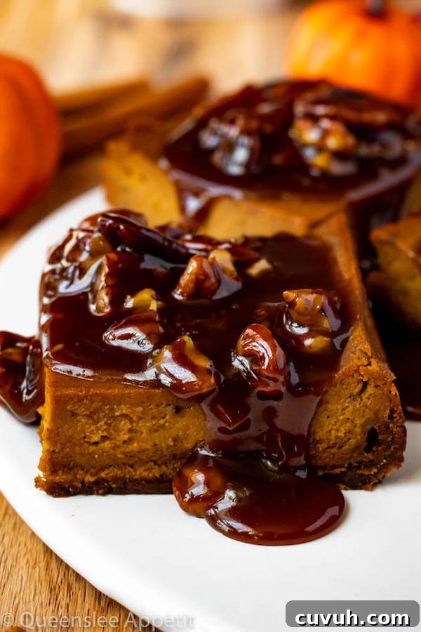 Pumpkin Pie Bars with Maple Pecan Praline Sauce Recipe 6 Pumpkin Pie Bars with Maple Pecan Praline Sauce