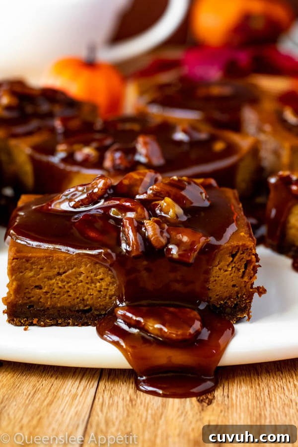 Pumpkin Pie Bars with Maple Pecan Praline Sauce Recipe 8 Pumpkin Pie Bars with Maple Pecan Praline Sauce