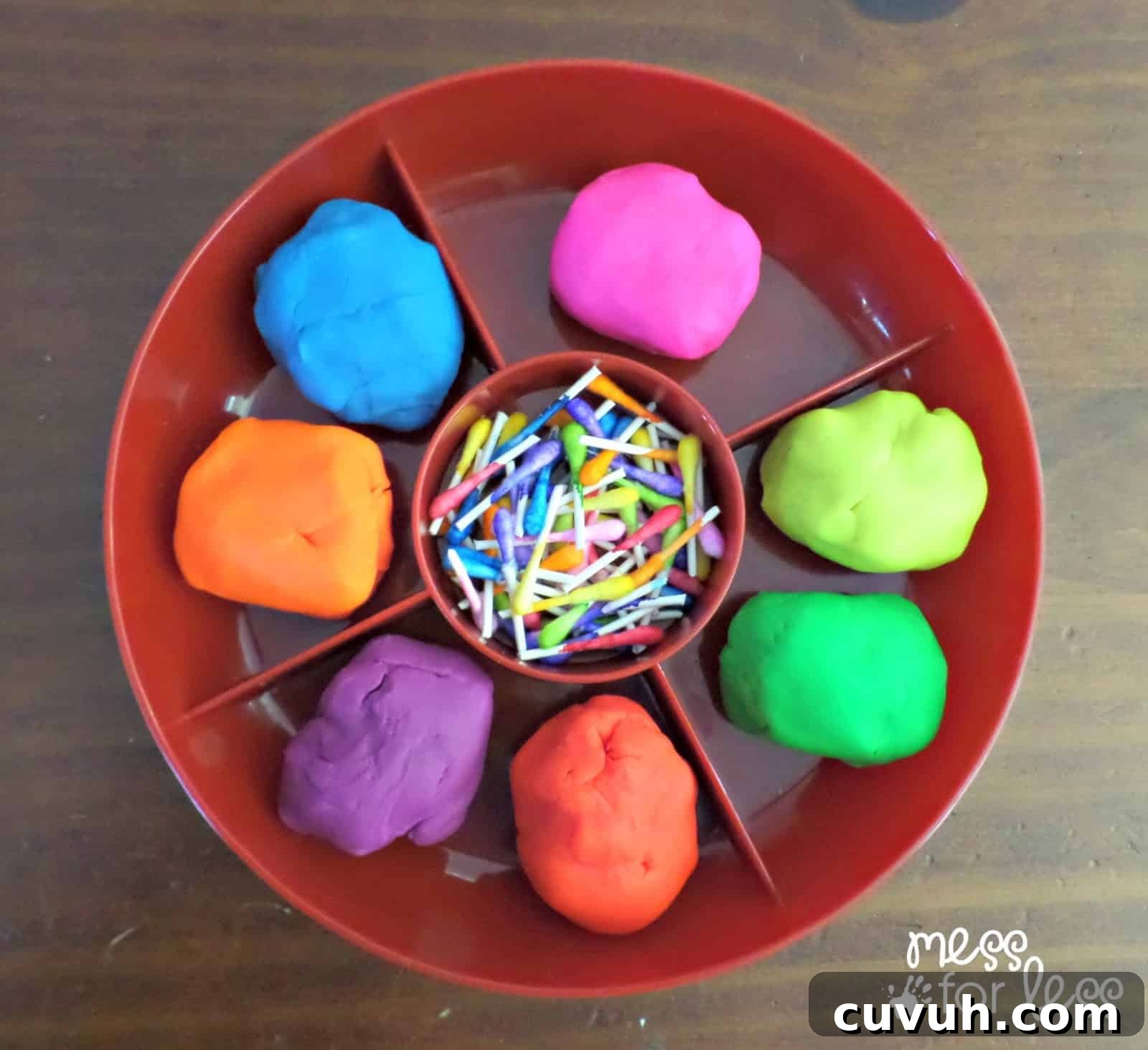 Fine Motor Activity with Playdough and Q-Tips