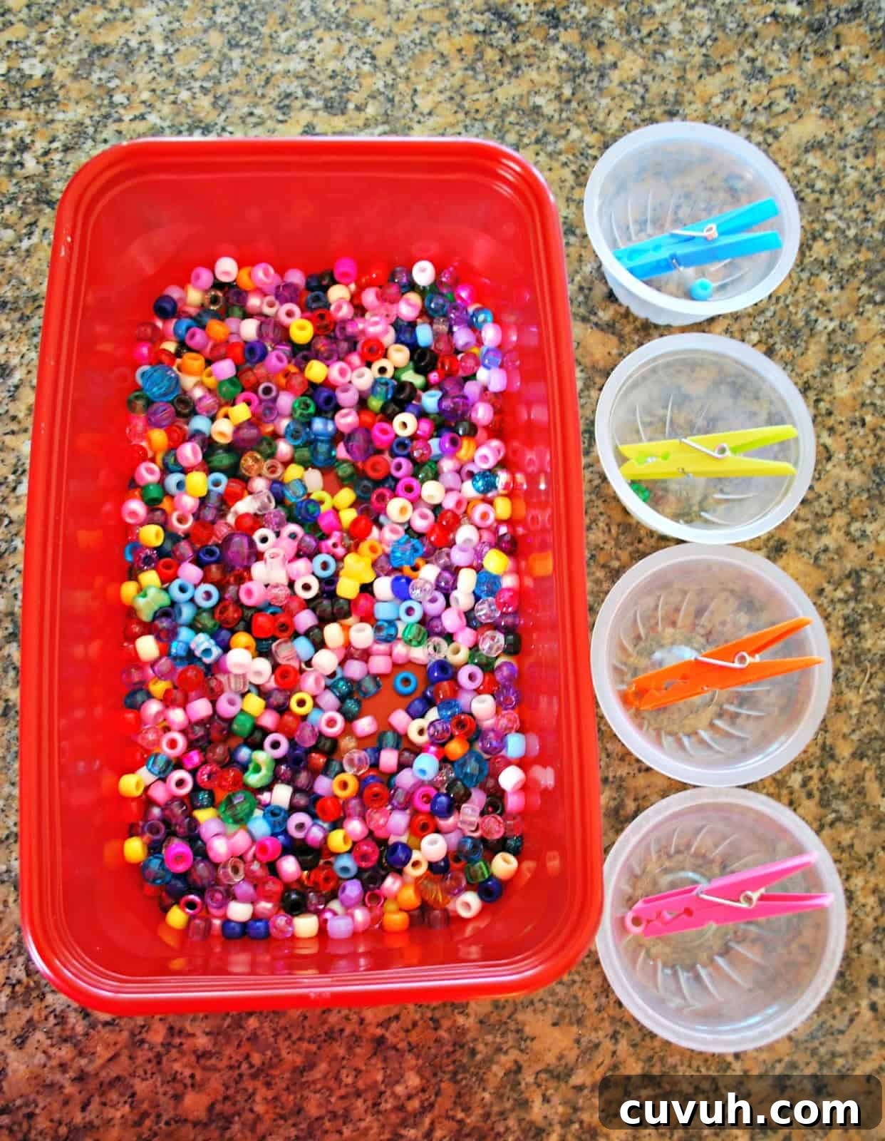 Fine Motor Skills Activity with Beads
