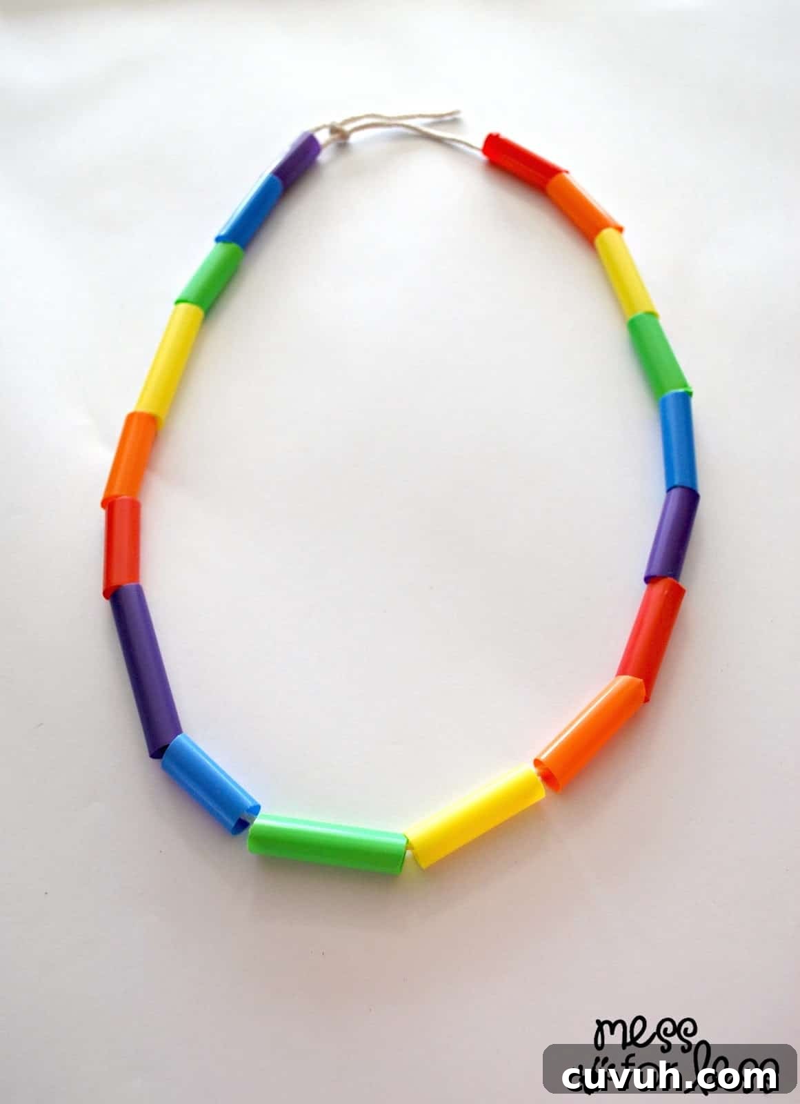 Fine Motor Straw Necklace