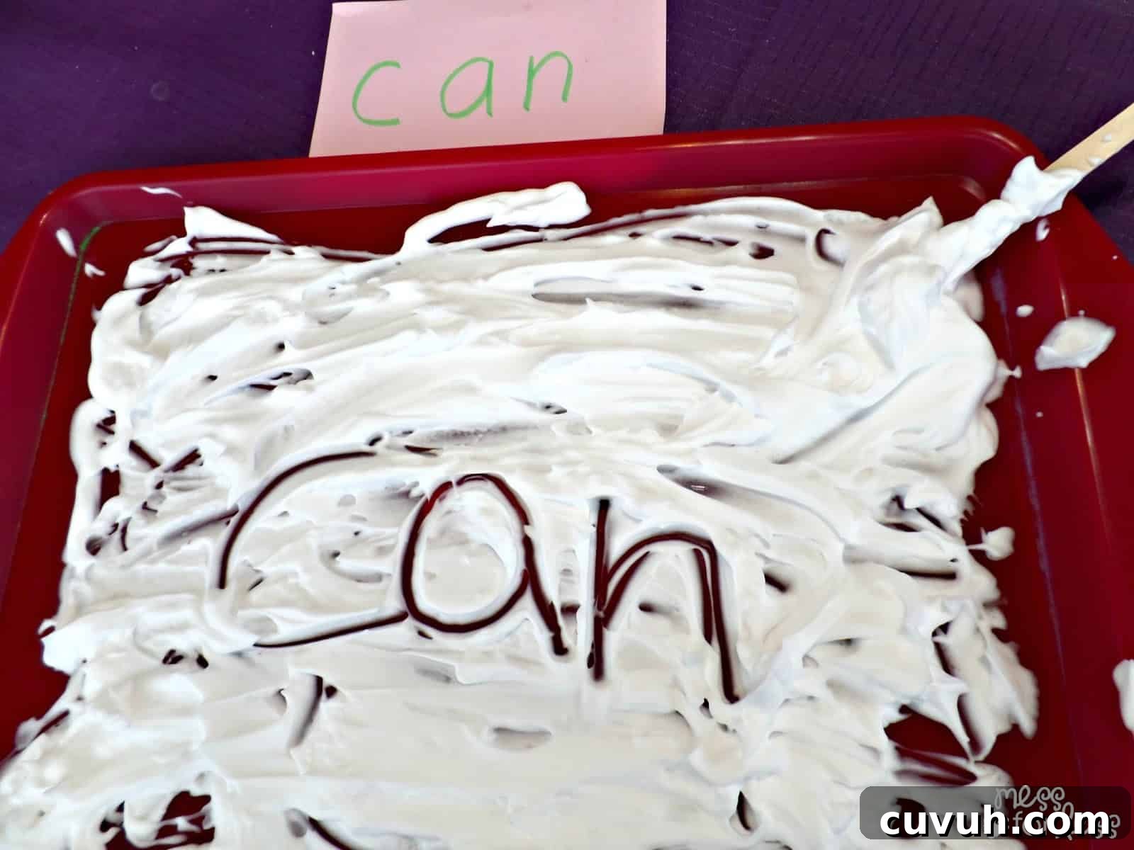 Handwriting Practice with Shaving Cream