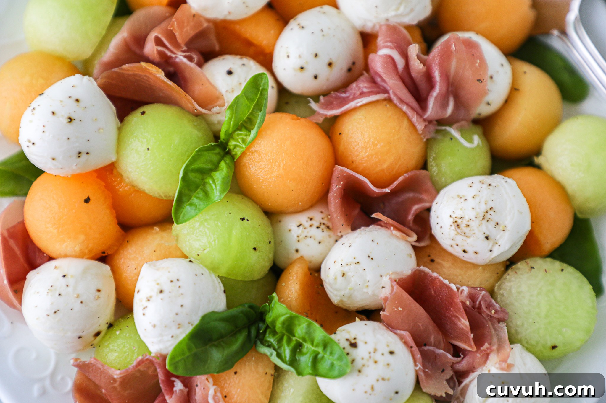 This delicious salad can be served as a side dish or even as an appetizer! It's light, refreshing, creamy and salty all wrapped up in one!