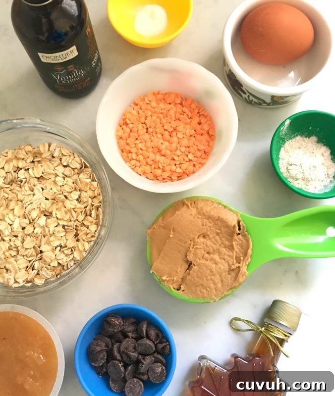 Red Lentil Snack Cookies via LizsHealthyTable.com 