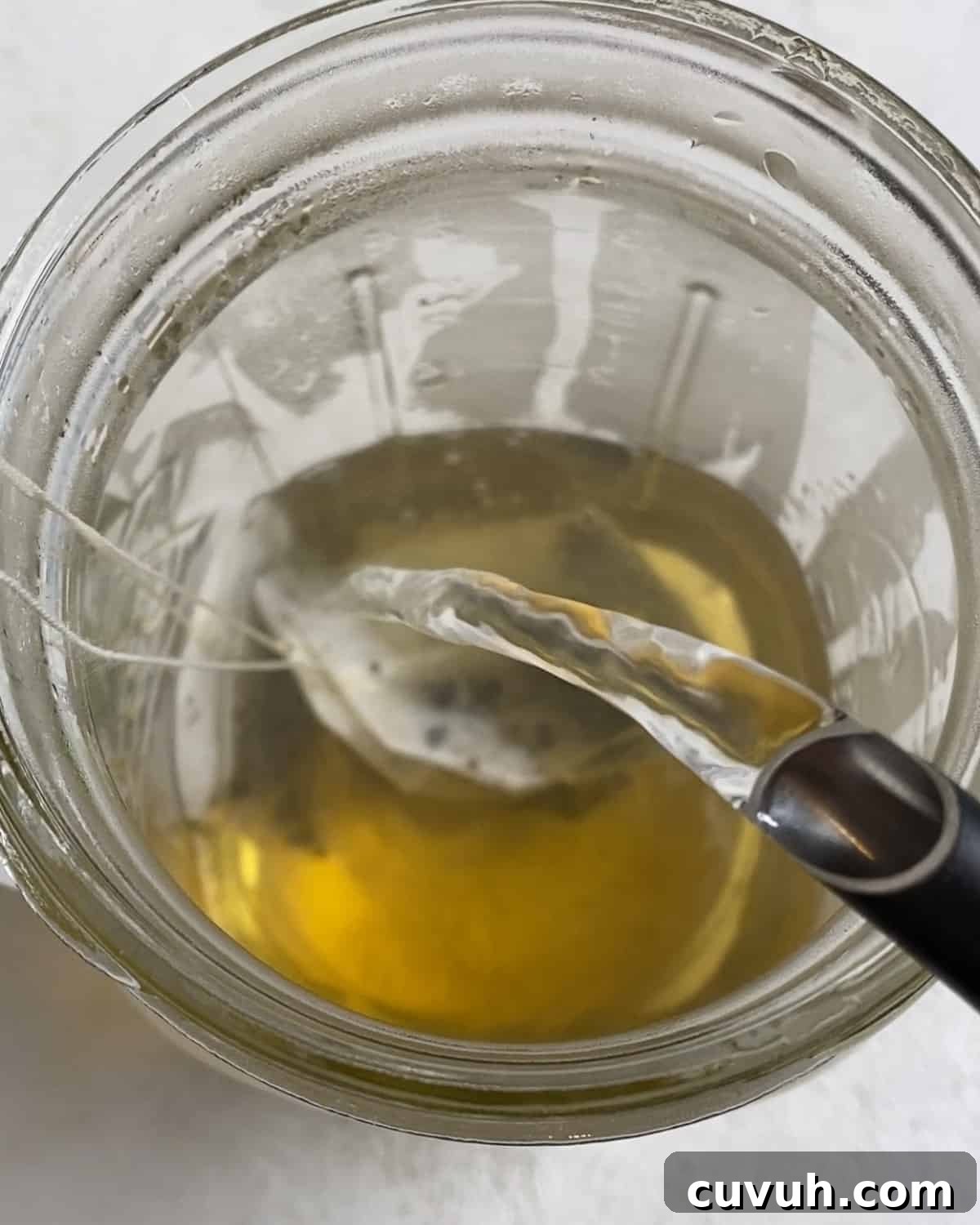 process of adding water to tea bags