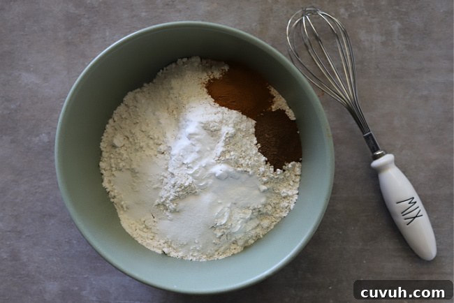 bowl with dry ingredients for gluten-free zucchini bread