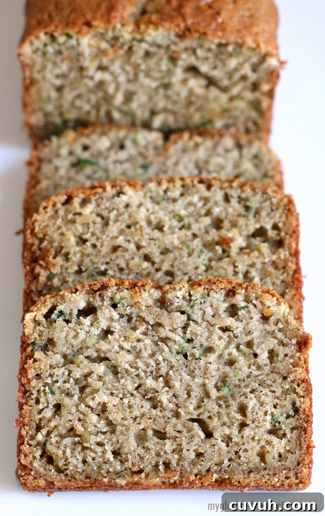 Sliced Gluten-free Zucchini Bread