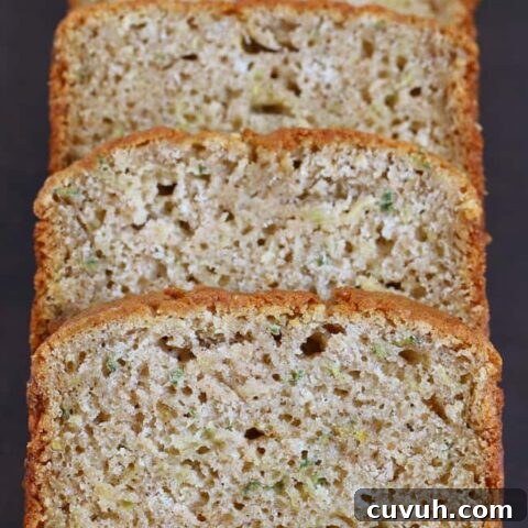 Gluten-free Zucchini Spice Bread - Recipe makes two loaves so you can freeze one or gift it!