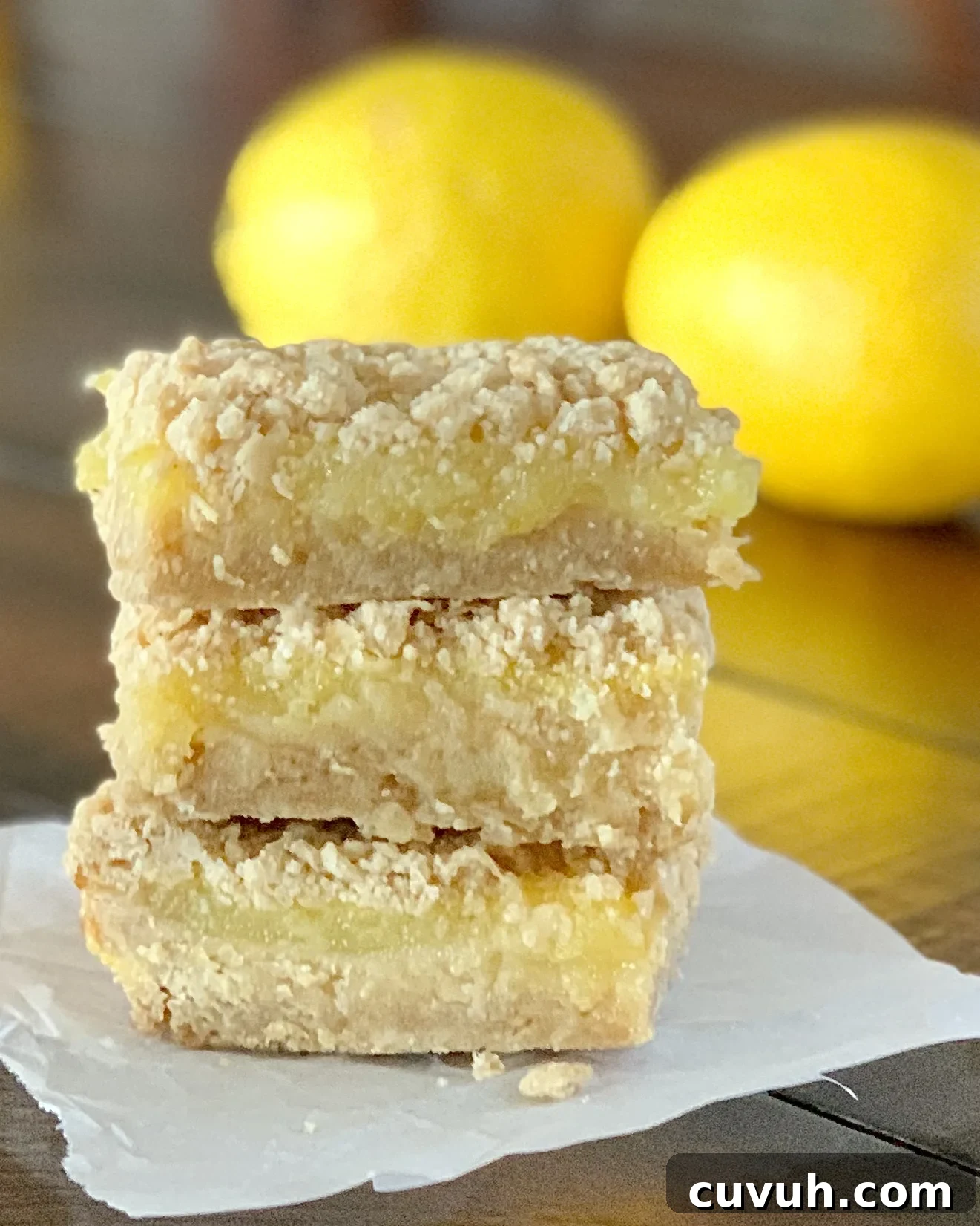 Patriotic 4th of July Desserts to Impress Your Guests 9 3 lemon streusel bars stacked on top of each other