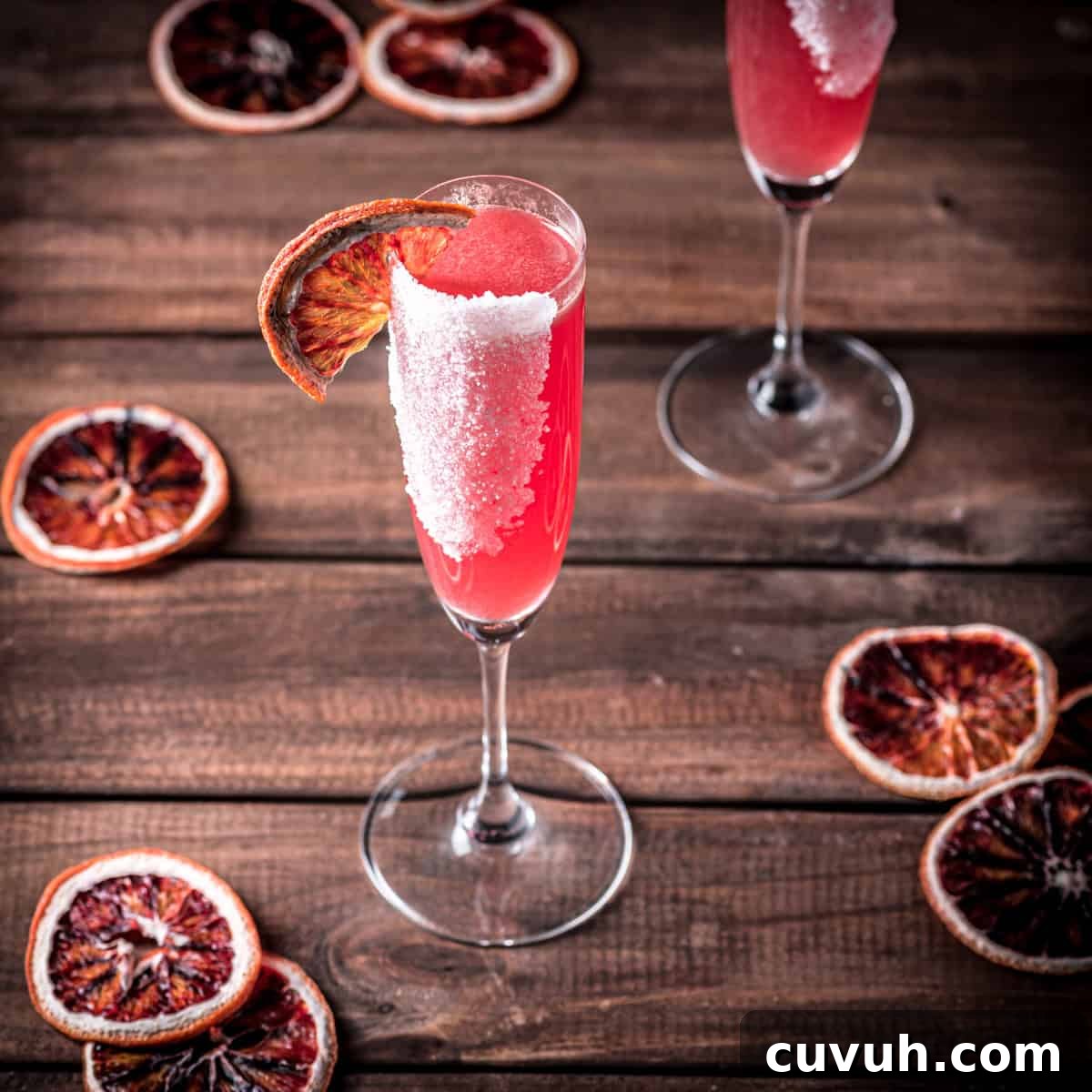 Blood Orange Sparkling Pink Gin Cocktail