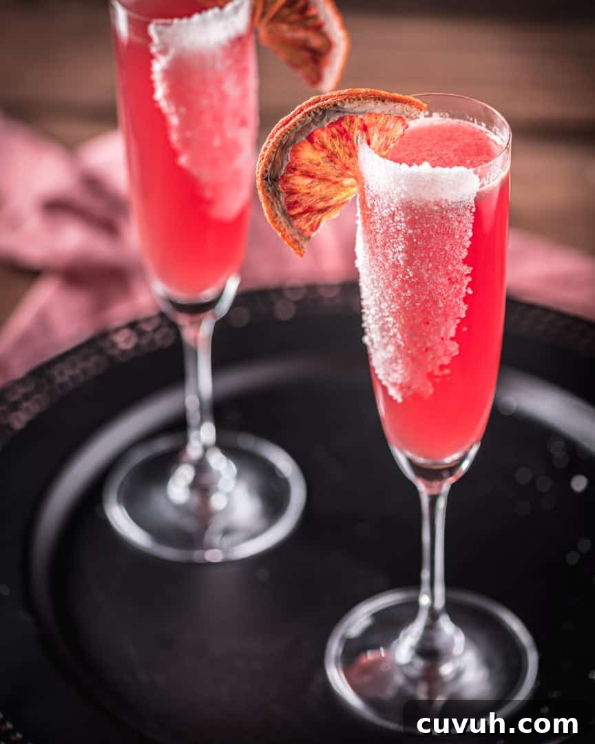 Blood Orange and Pink Gin Sparklers