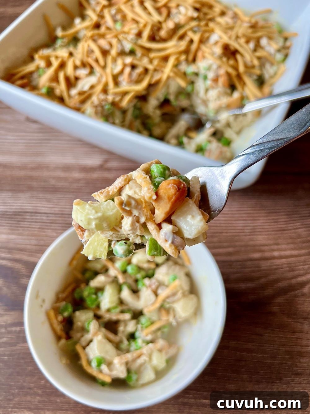 Bowl of curry chicken salad