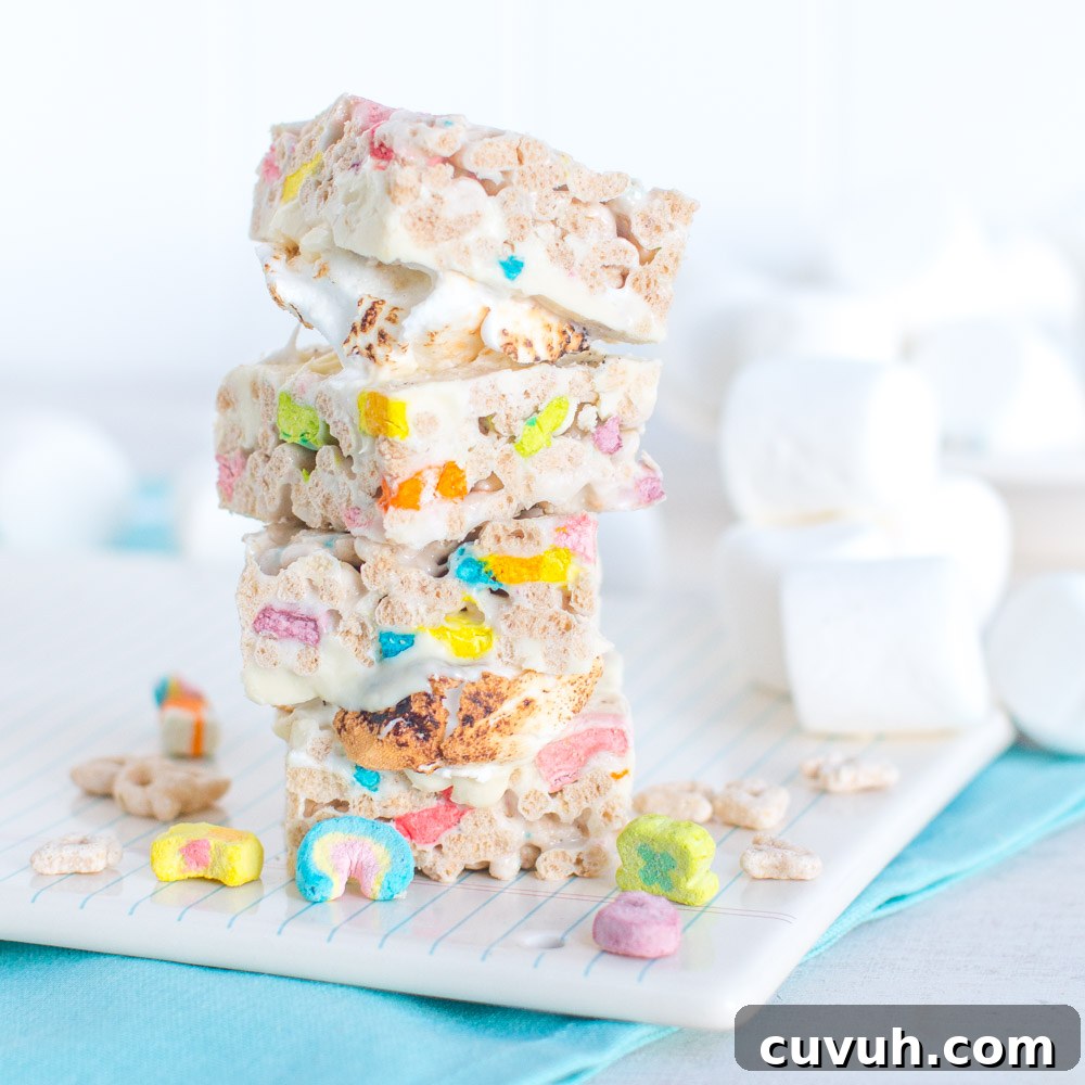 Lucky Charms S'mores Treats: Magic Marshmallow Dessert Recipe 2 Lucky Charms Treat S'mores.