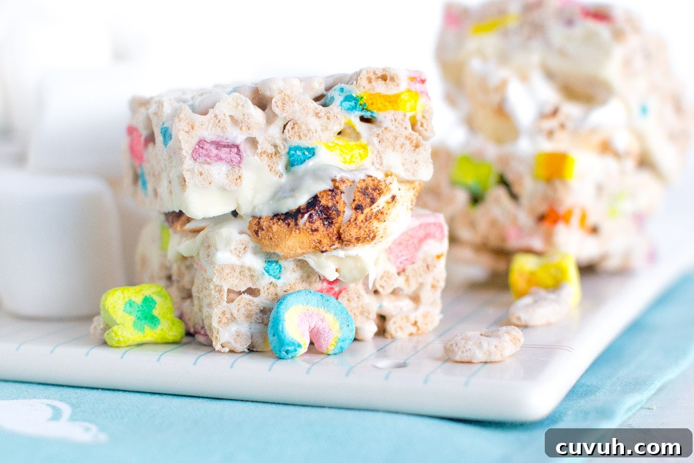 Lucky Charms S'mores Treats: Magic Marshmallow Dessert Recipe 21 Lucky Charms Treat S'mores