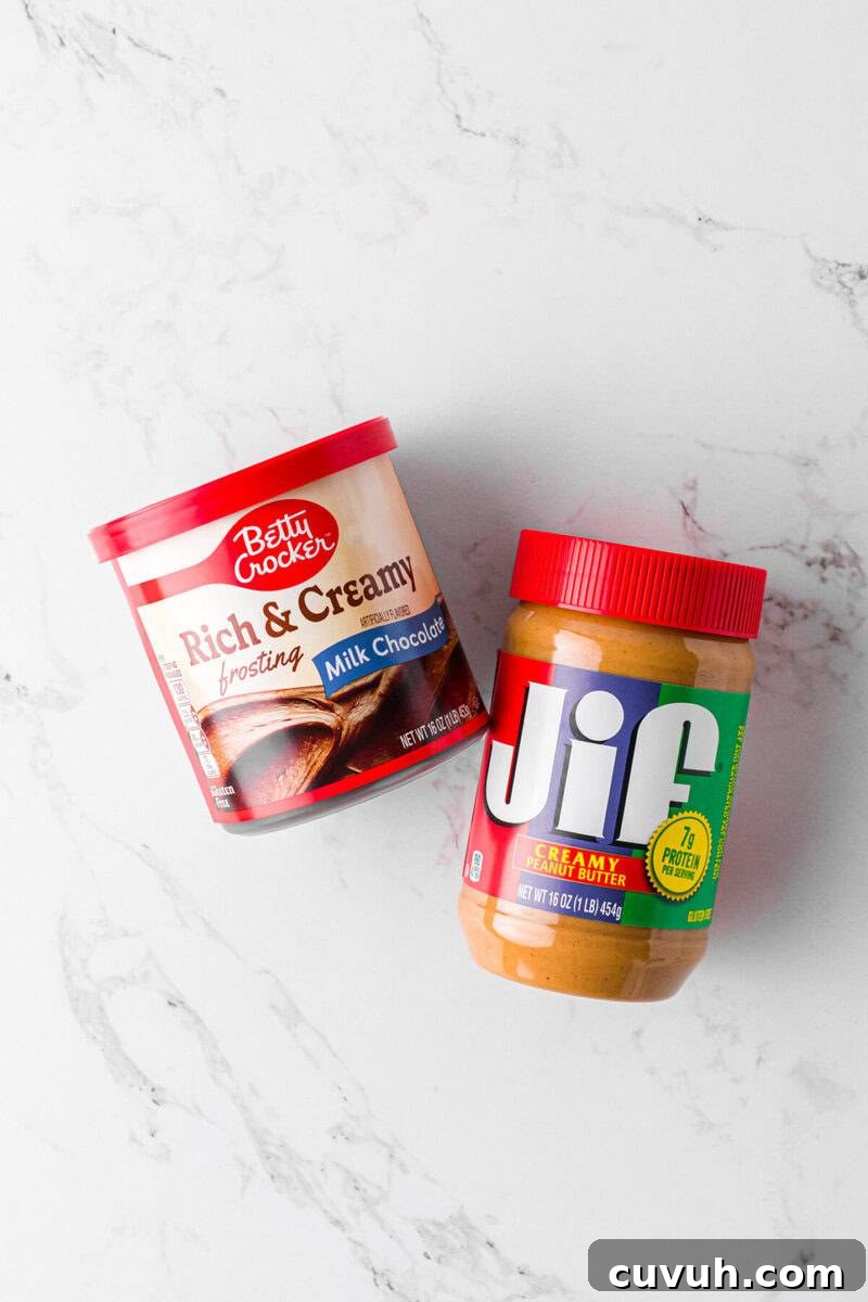 ingredients for the 2 ingredient fudge.