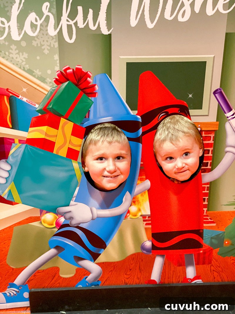 crayola experience holiday photo op