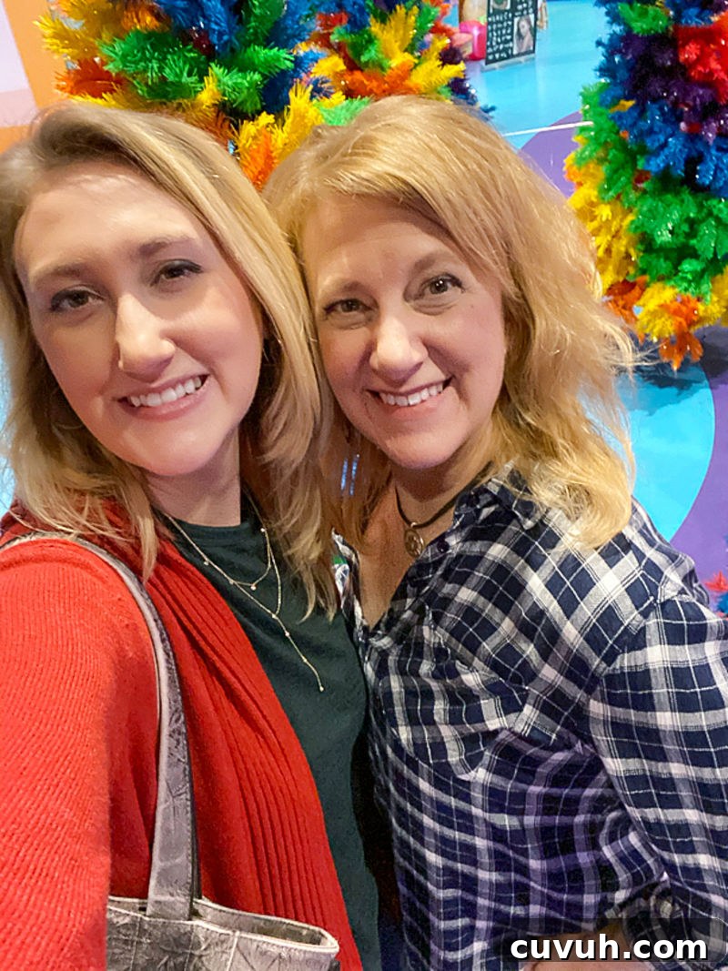 family selfie at plano crayola experience