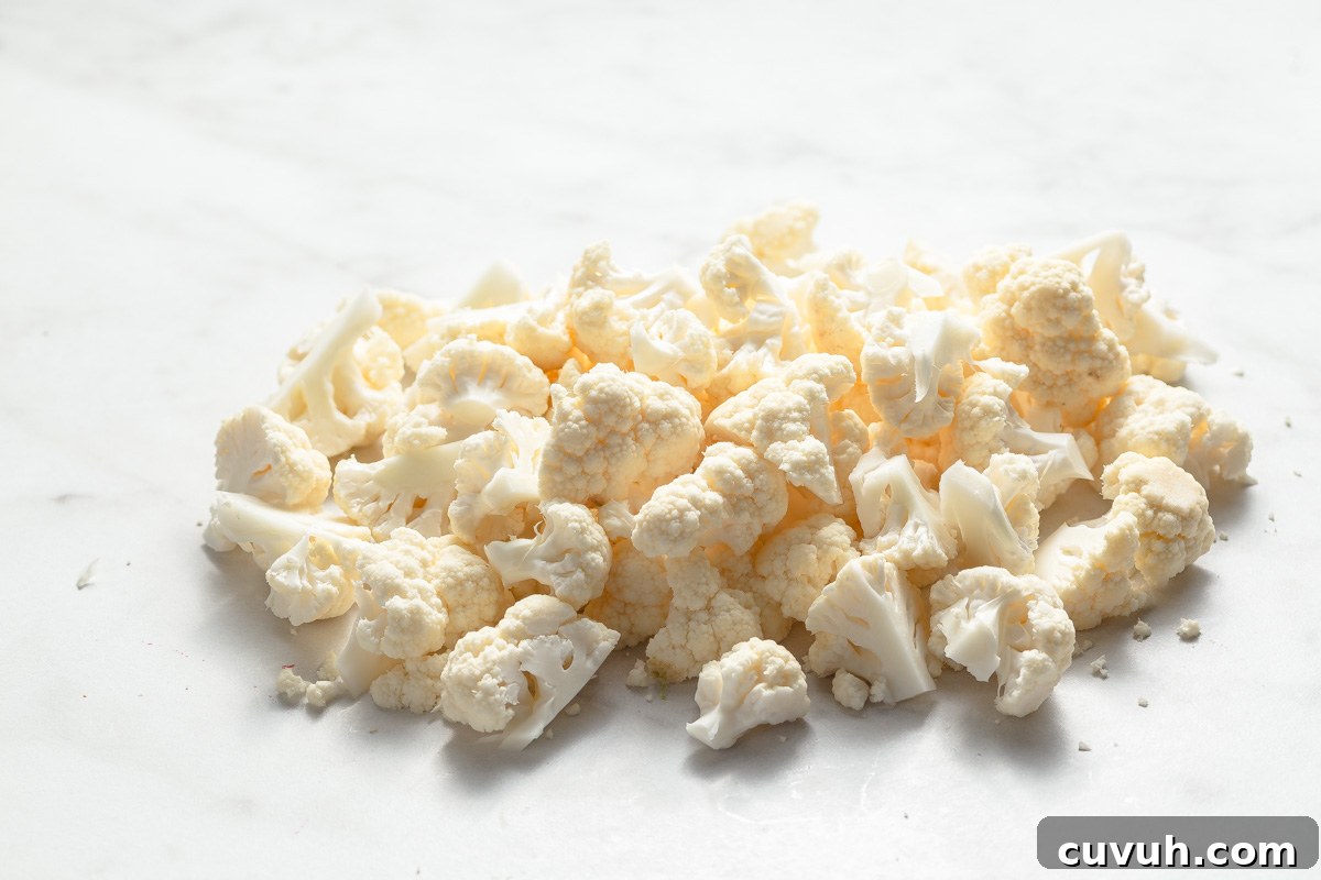Crispy Air Fryer Buffalo Cauliflower Recipe 6 cauliflower cut into florets