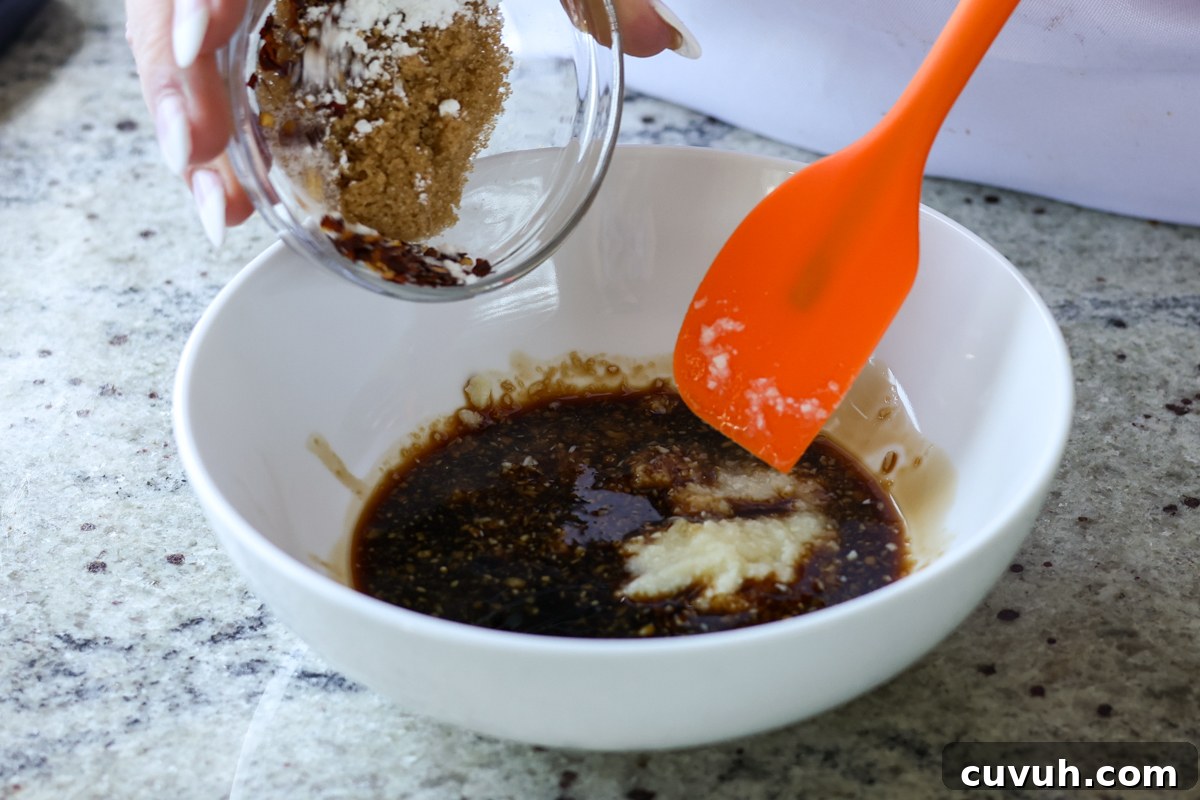 Creamy Tahini Ramen with Teriyaki Tofu (Nut-Free, One-Pan) 9 making the teriyaki sauce
