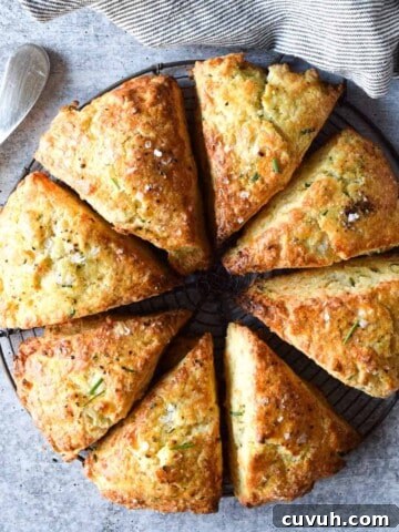 Smoked gouda and chive scones