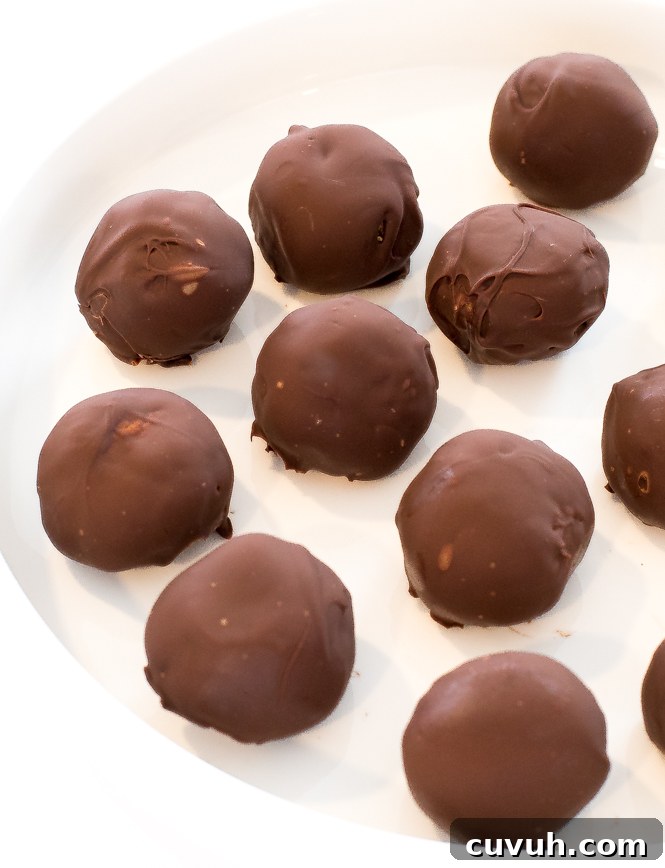 Chocolate dipped peanut butter pretzel truffles