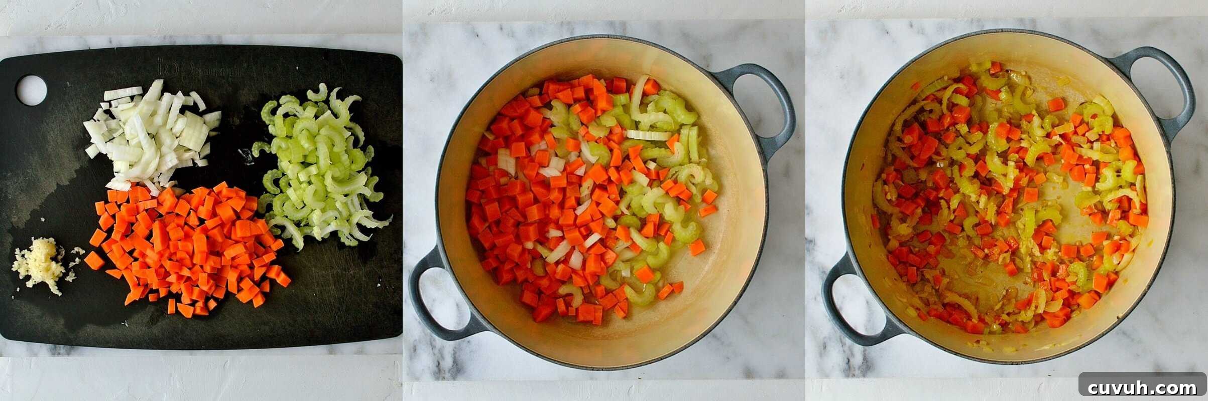 Autumn Vegan Minestrone Soup with Seasonal Vegetables 6 autumn minestrone step 1