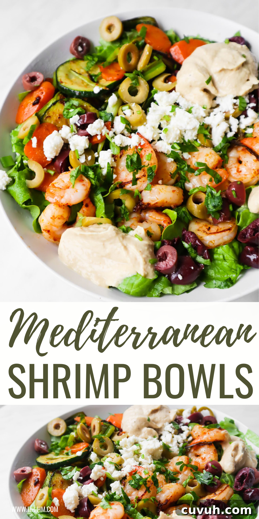 Mediterranean Shrimp Bowl Recipe with Lemon Garlic Quinoa 10 These quick and easy Mediterranean shrimp bowls are one of the best healthy lunch ideas ever! They take little time to cook, are full of flavor and a must-try Mediterranean recipe!