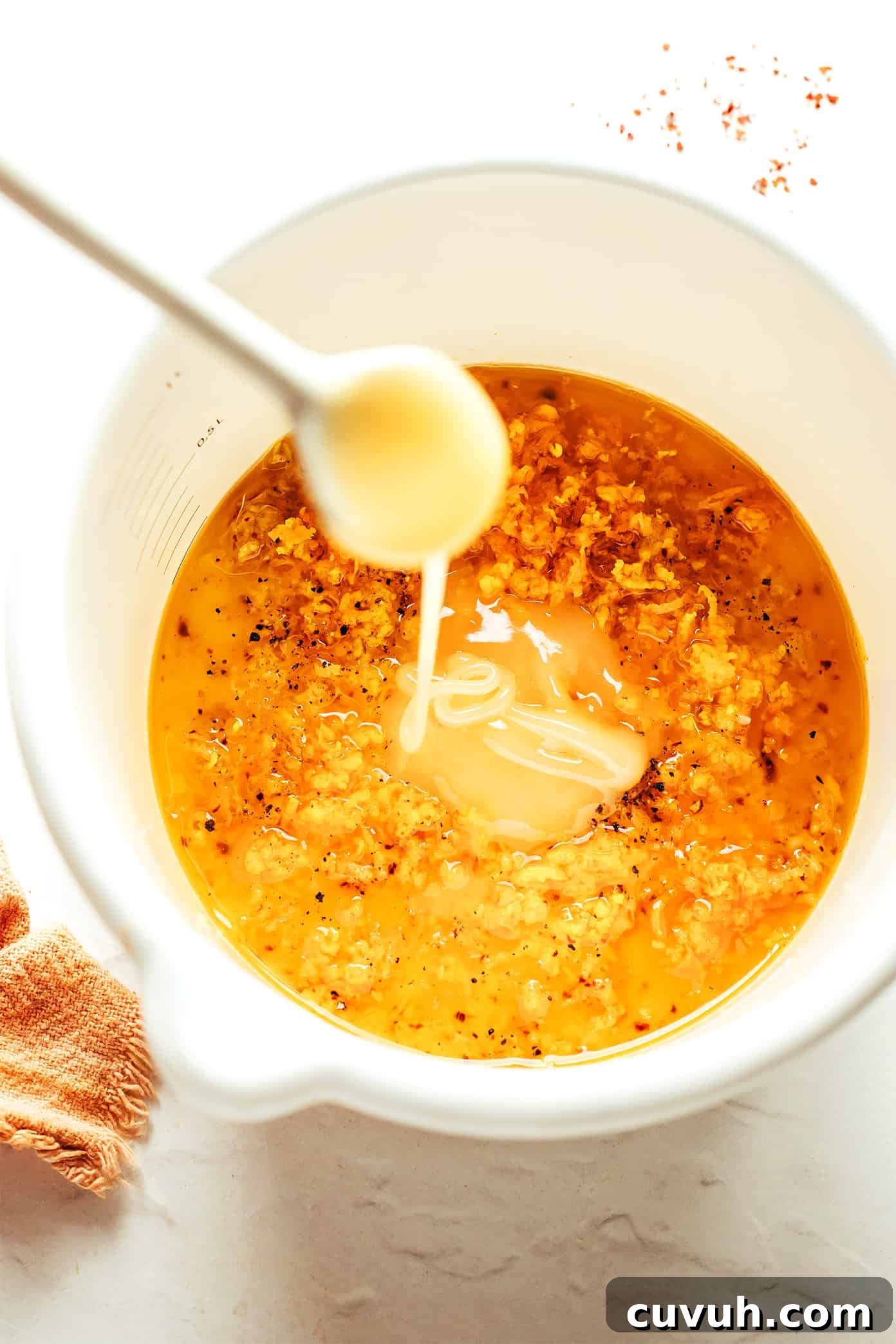 Ginger hot honey vinaigrette
