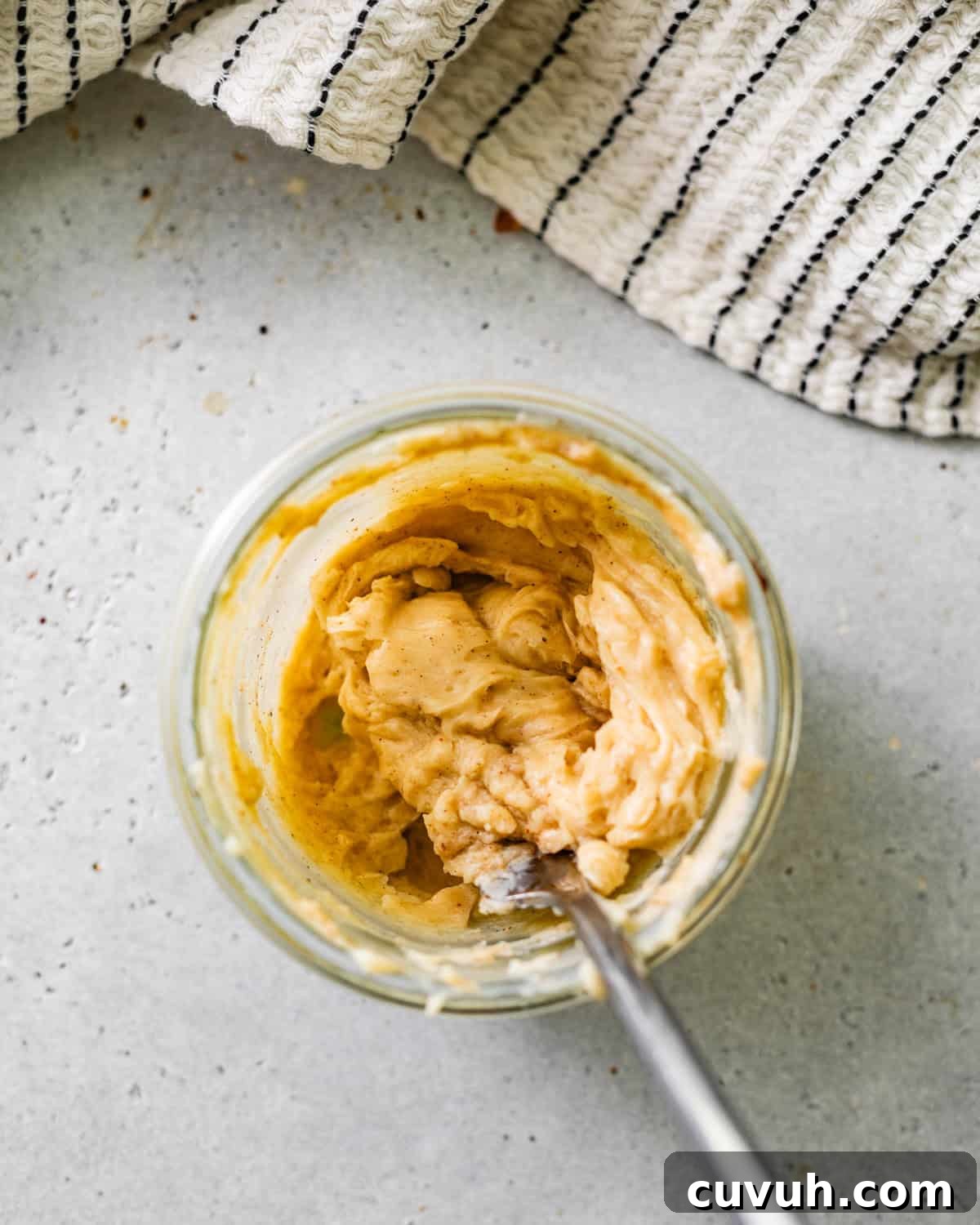 Spicy Jalapeño Honey Cornbread Recipe 4 spicy honey butter mixed together in a small bowl.
