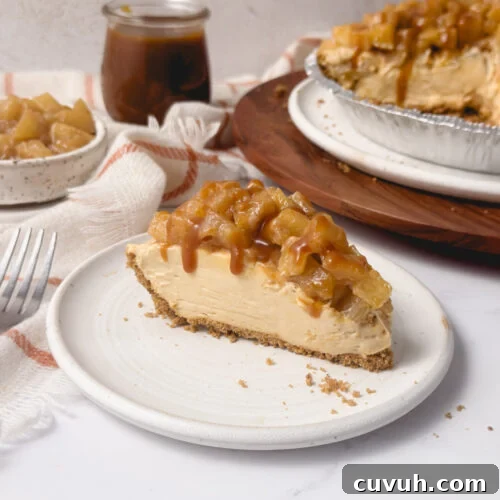 Caramel Apple Cheesecake Pie Recipe — Decadent Fall Dessert 8 Caramel Apple Cheesecake Pie thumbnail