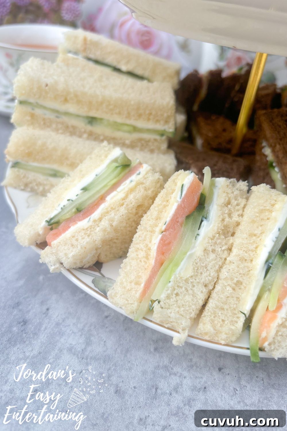 Smoked Salmon Tea Sandwiches with Cream Cheese, Cucumber & Dill 5 img 8588 4