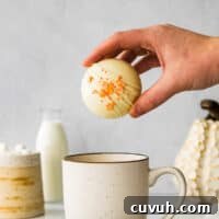 Pumpkin hot cocoa bombs