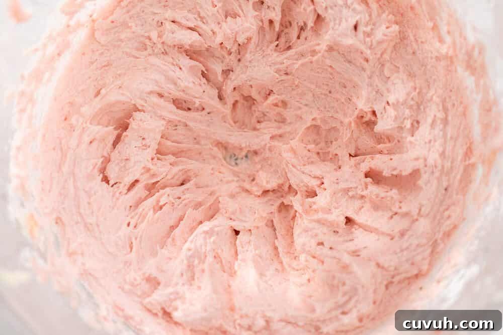 Bakery-Style Strawberry Buttercream Frosting Recipe 3 Fluffy Strawberry Cream Cheese Buttercream