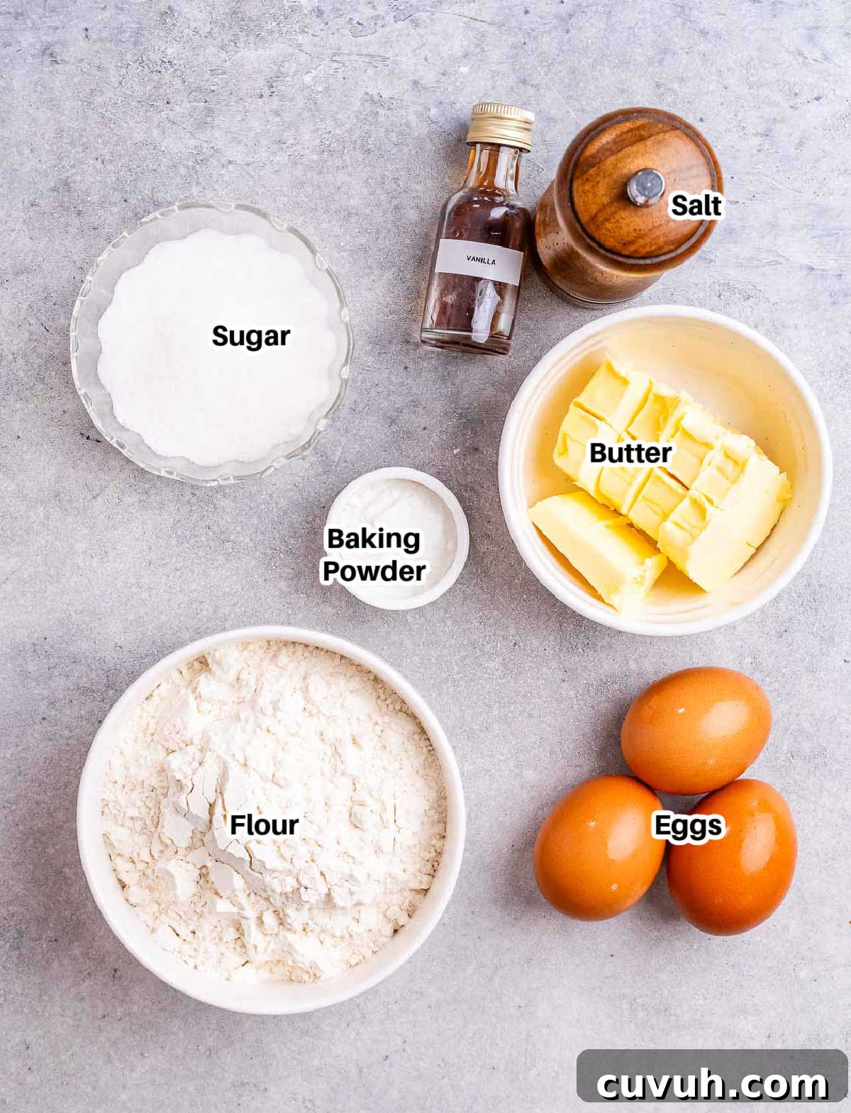 ingredients to make Christmas cookies.