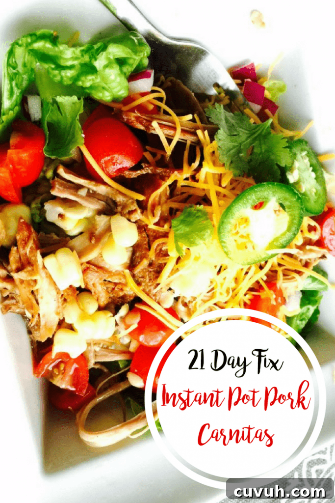 21 Day Fix Instant Pot Pork Carnitas | Confessions of a Fit Foodie