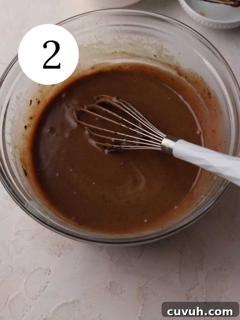 Adding chocolate to batter