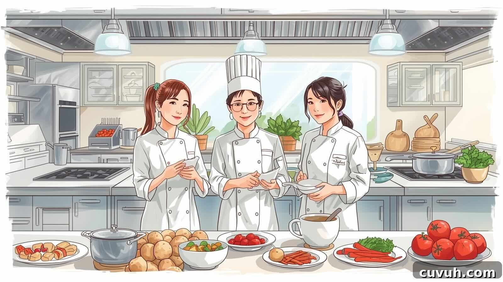 Culinary students in a Culinary School in Alaska