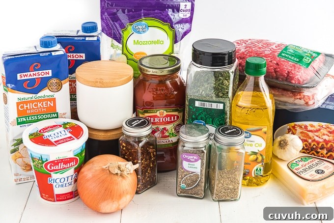 lasagna soup ingredients
