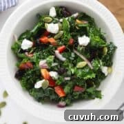 Kale salad in a bowl.