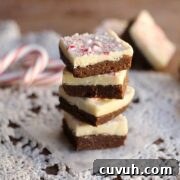 Raw Peppermint Bark Brownies