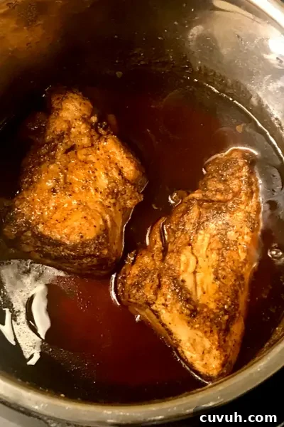Cooked Instant Pot Balsamic Pork Tenderloin 